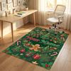 Christmas Theme Crystal Velvet Rug Personalized Custom Name Text Soft Floor Mat Home Decor
