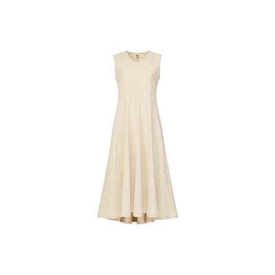 X Theory Collaboration Solid Color Round Neck Sleeveless Dress Women Dresses Light-Beige 447376-30