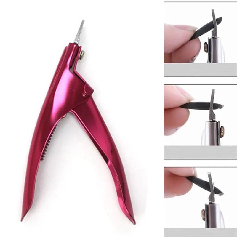 Artificial Gel Tip Manicure Tool, Pedicure Nail Clipper, Fake Acrylic Trimmer Clip, Pink Rose
