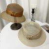 Summer New Light and Breathable Temperament Elegant Fashion Versatile Hepburn Basin Hat Bucket Hat Woven Sun Hat