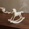 Cast Iron Rocking Horse American Country Distressed Ornament Animal Figurine for