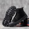 Men's Boots Winter Genuine Leather Boots Men's Snow Ankle Boots High-Top Single-Layer Boots Middle Top Working Wear Men's Shoes