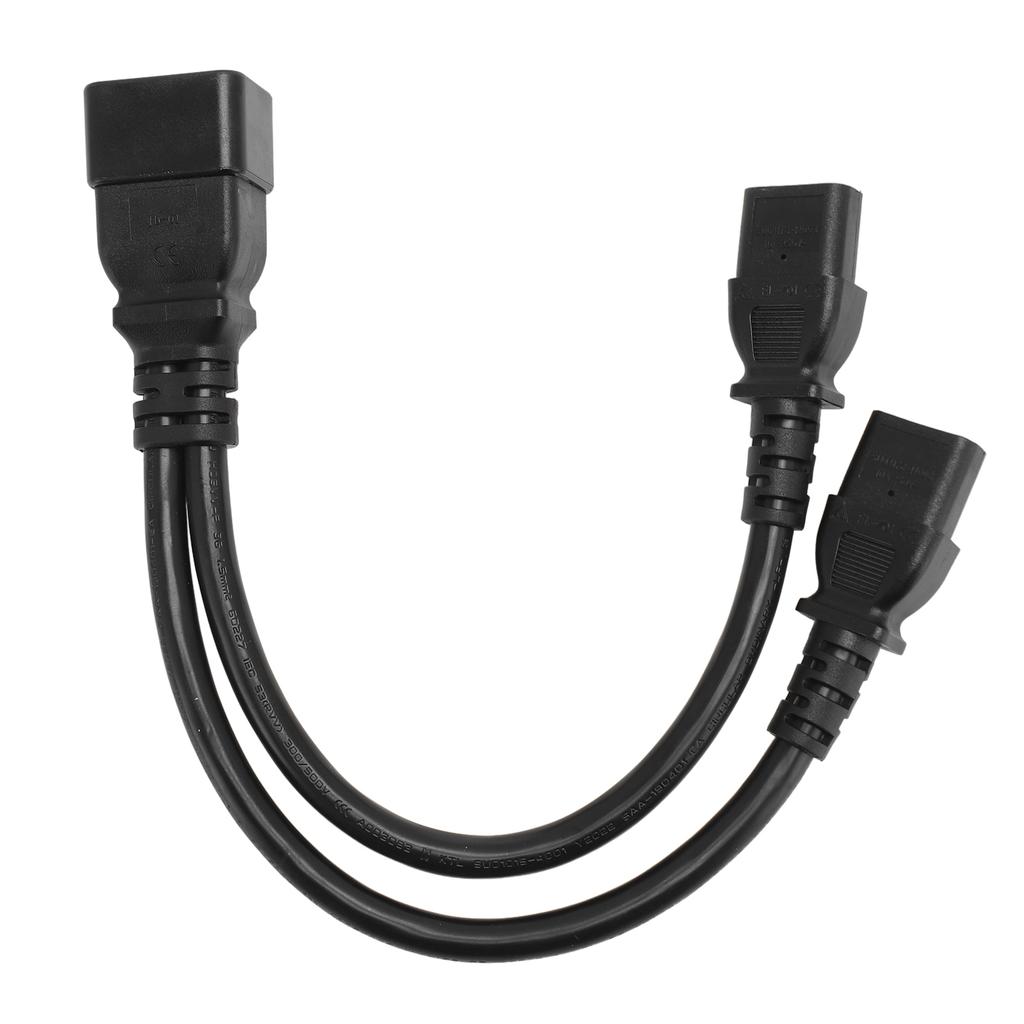 IEC320 C20 to Dual C13 Splitter Power Cord IEC320 C20 Male to IEC320 C13 Female Y Splitter Converter Adapter Cable