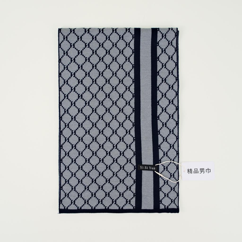 Men's Classic Winter Scarf Cashmere Feel Winter Scarves Long Formal Soft Scarf for Men Casual Scarves Luxuriously Plaid Scarf