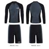 Unisex Long Sleeve Rash Guard Set With UPF 50 Sun Protection Snorkeling Surfing Swimming
