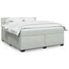 VidaXL Slat Bed Base and Mattress Light Grey 180x200cm Velvet 3288678