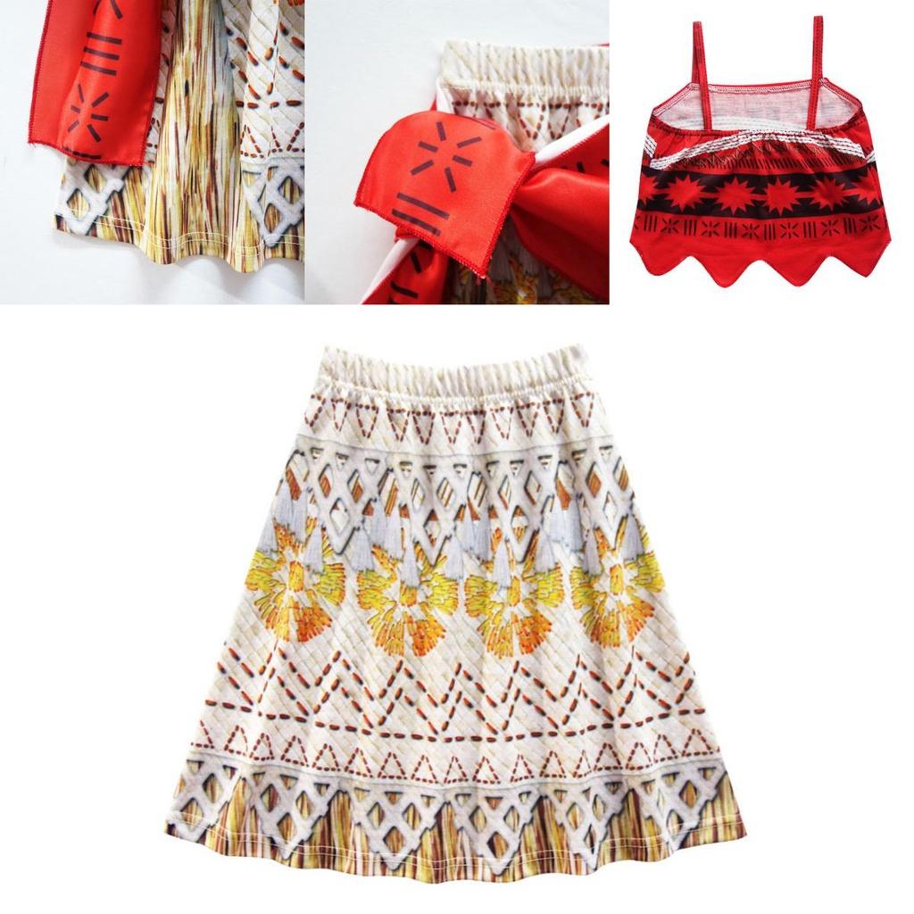 Moana Princess Outfit For Kids Girls Cosplay Costume Fancy Dress Gift