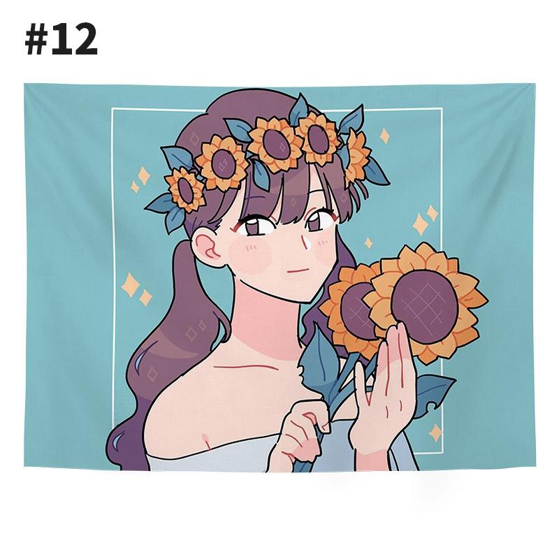 Tapestry Wall Hanging Art Girl   Cloth Painting  Background   Room Decoration