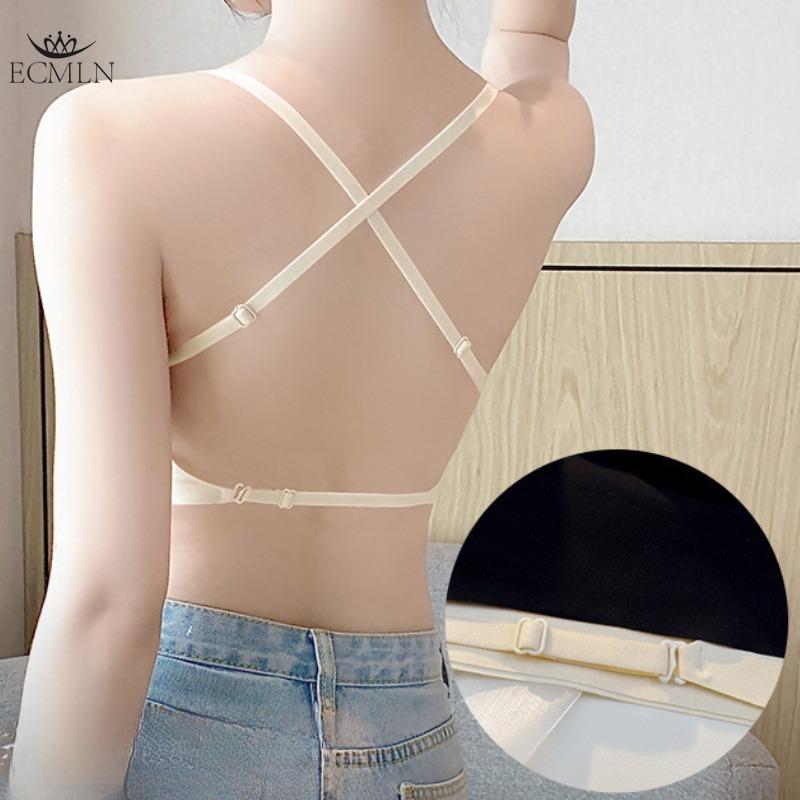 Sexy Push-up Bra Thin U-shaped Beautiful Back Top Seamless Bra Backless Invisible No-wire Bra Top