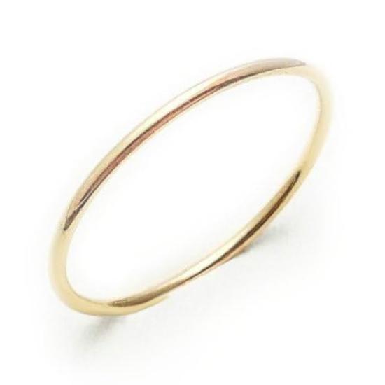 18K Yellow Gold 1mm Perfect for Treating Made In Japan with Pouch by Rui Aguri Fine Jewelry Yellow Gold Ring, Ultra-Thin, Yourself, (Size 17) &