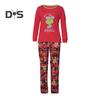 2ks/sada Vánoční rodinný pyžamový set Ladící vánoční noční prádlo Rodinný sváteční noční set Kreslený design Pár Oblečení