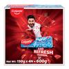 Colgate MaxFresh Breath Freshener Toothpaste, 600g (150g X 4), Peppermint Ice, Blue Gel Paste with Menthol, Cooling Crystals for Bad Breath Control