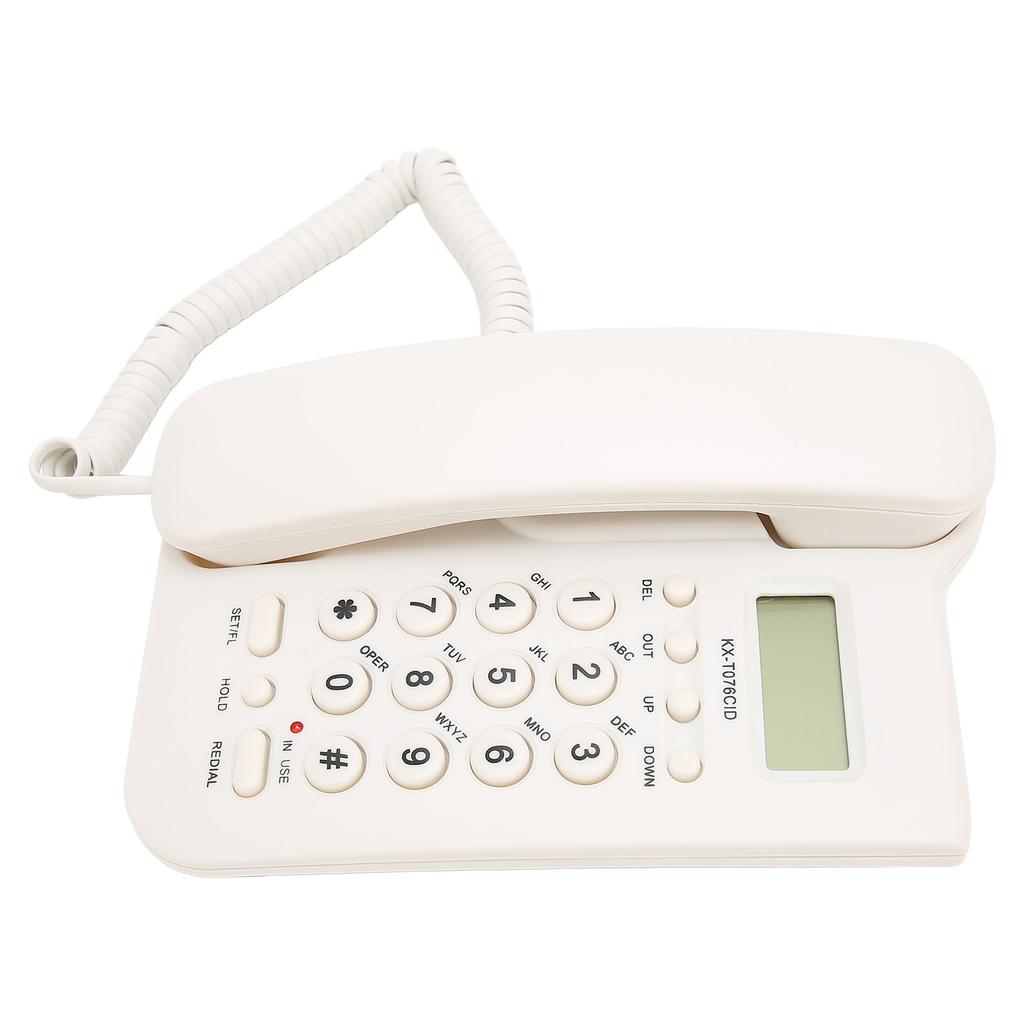 Tischtelefon Anrufer-ID Wandhalterung Minimalistisch Kabelgebundenes Haustelefon für Zuhause Hotel Telefonleitung