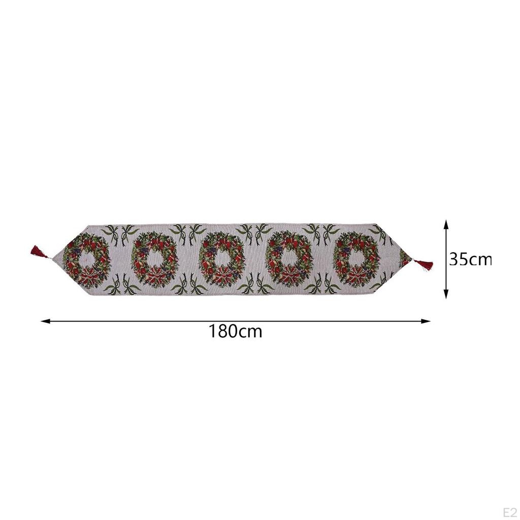 Christmas Table Runner Dining Cover Reusable Decorations Cloth Xmas Tablecloth for
