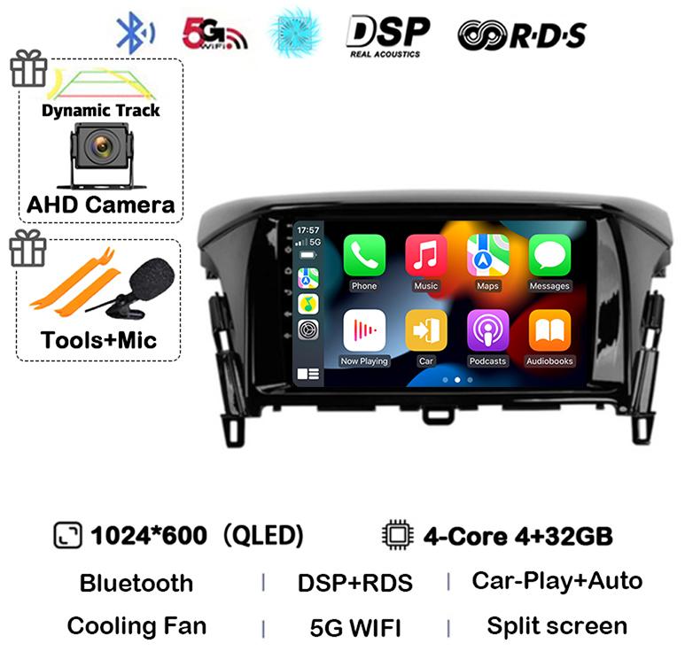 Android 14 Carplay Auto For Mitsubishi Eclipse Cross 2017 2018 2019-2022 Car Radio Stereo Multimedia Video Player Navigation GPS