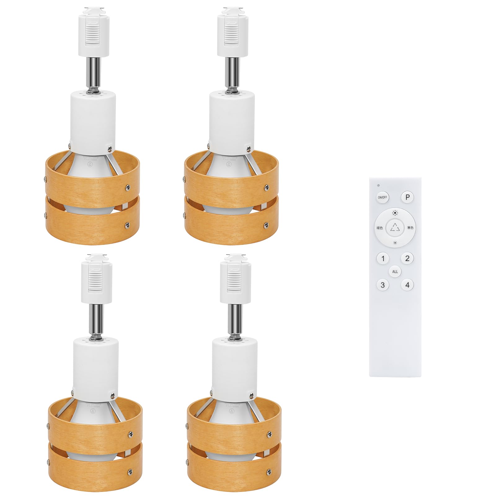 

Aiwode Wood-Colored Circle Track Light, Duct Rail Spotlight with E26 Base, Adjustable Angle, Dimmable, Color Adjustable, Remote Control Compatible,