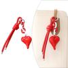 Cute Bag Charm Pendant Keyring Love Heart Braided Rope Keychain Bag Charm for Backpack Purse Handbag Decorations