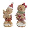 2025 Gingerbread Man Figurine Small Christmas Sculpture Resin Gingerbread Boy And Girl Shape Figurine Christmas Ornament