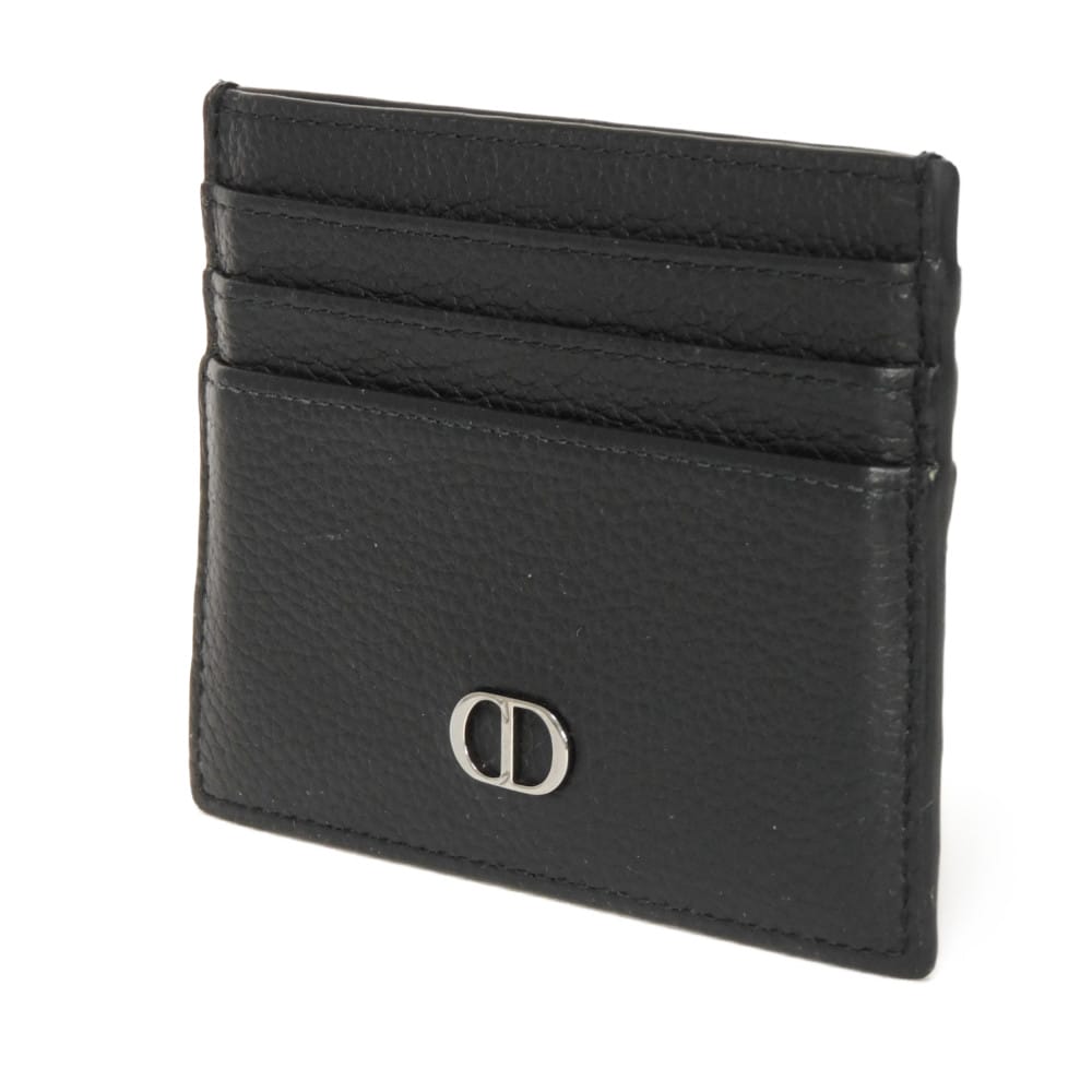 Used 10656 CD Icon Card Holder 2ESCH135CDI_H00N 7946 Current Icon Signature Grain Calfskin Pass Case/Business Card Logo
