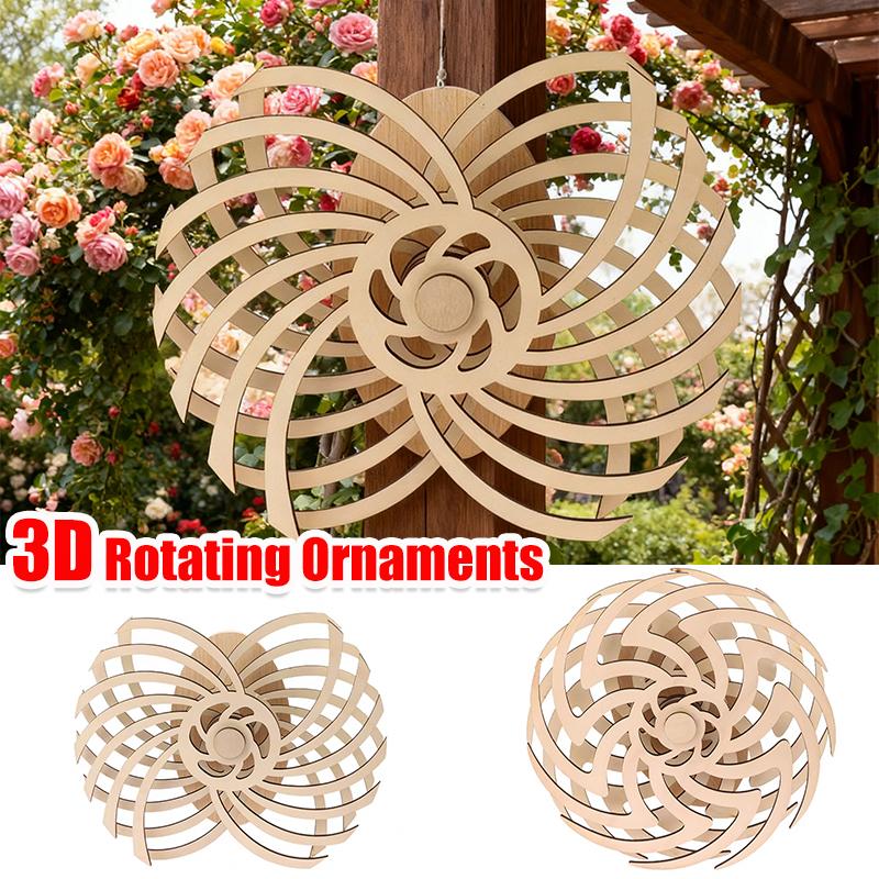 1PC Sculptures Artistic Ornaments Handmade Wooden Windmill Shape Moving Gifts Rotating Elegant Wall Hangings Gifts 35cm