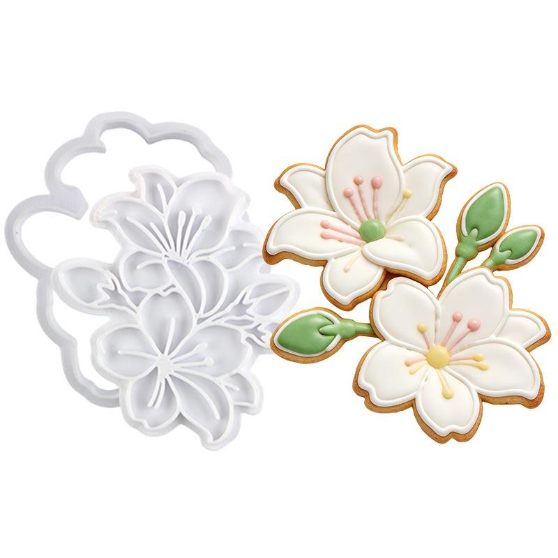 1 Stück Blume Keksform Kuchenform Fondantwerkzeug DIY Ton Simulation Dreidimensional Keksausstecher Backen