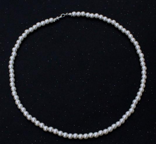 Perlenkette für Männer, Moderne Perlenkette, Herrenkette Perlschmuck, Geschenk für Männer Frauen 50cm gray