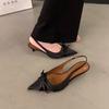 Women's Thin Heels High Heels Large Size Elegant Bowknot Sexy Pointed Toe Leisure Pumps Fashion Comfortable Slingbacks Sandals