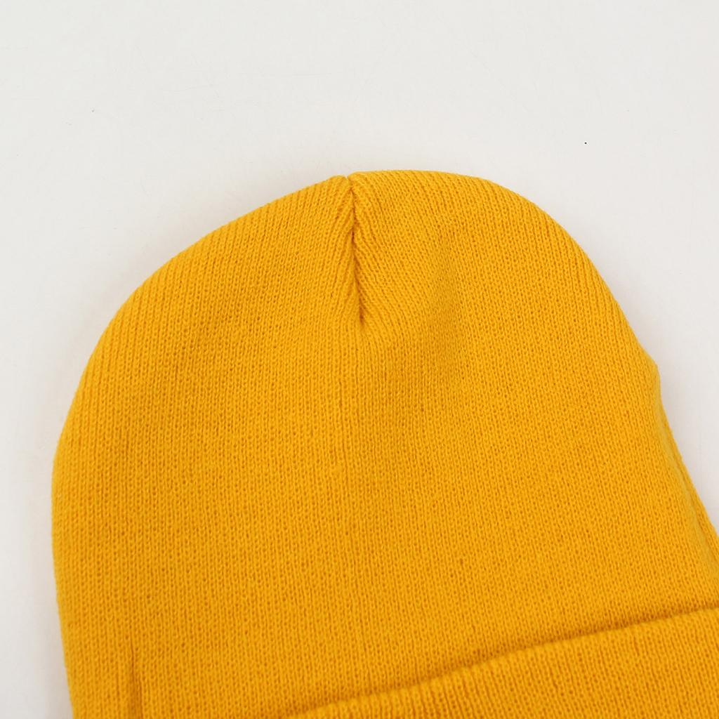 Men Women Winter Knitted Beanie Hat R Embroidery Stretchy Skull Cap Casual Warm Cuffed Watch Hat