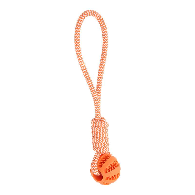 Pet Toy Dog, Biting Cotton Rope, Hand-pulled Leaky Food Ball, Teething, Teeth Cleaning, Dog Training, Interactive and Educational Toy Ball