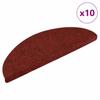 Self Adhesive Stair Treads 10 pcs 56 x 17 x 3 cm Burgundy Red Semi Round