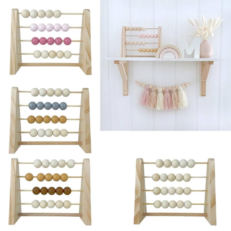 Wooden Abacus Calculating Beads Baby Children Kids Early Learning Educational Toys Nordic-Style Natural Child Room Decor