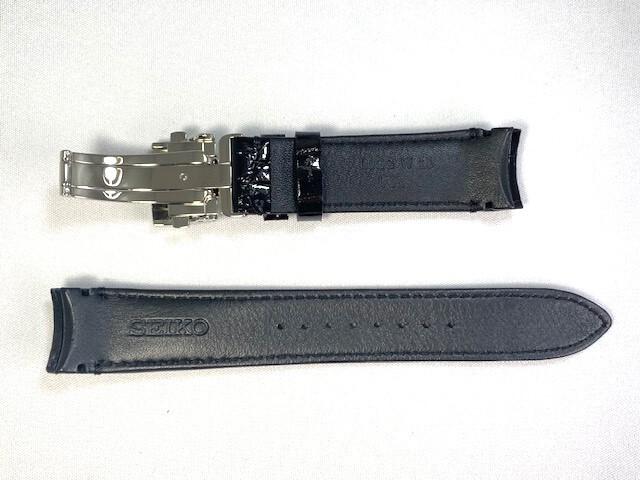 L0GG013J9 SEIKO Brightz 20mm Leather Crocodile for Strap, Black, SAGA217/ 8B92-0AP0