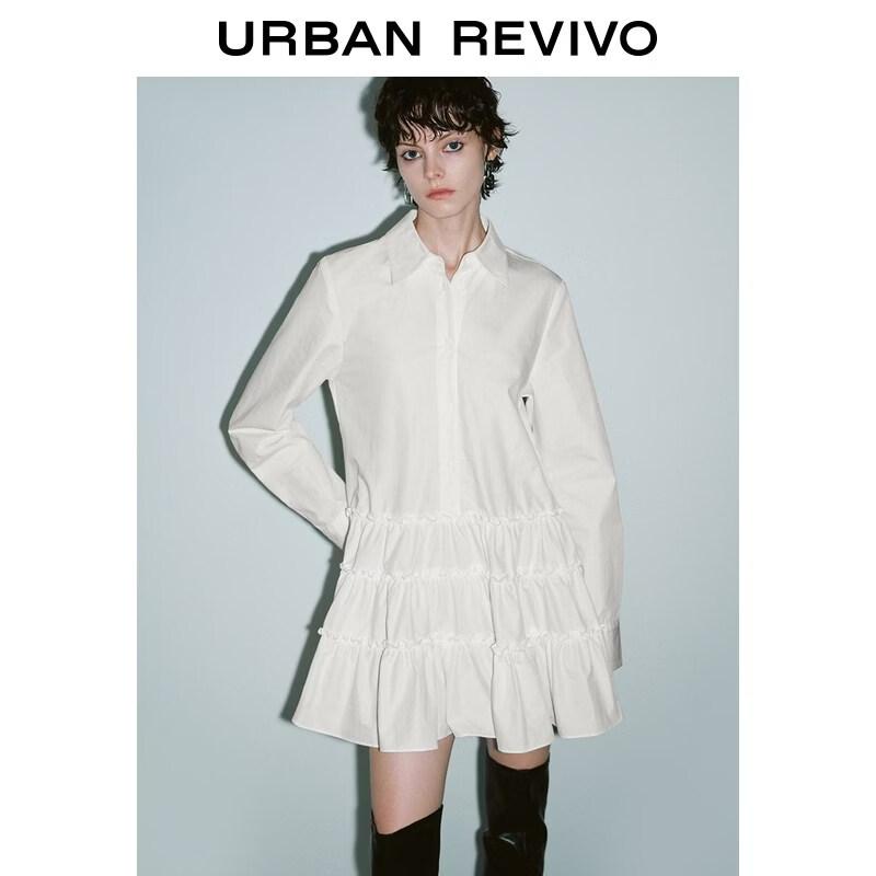 Women s Summer Casual Ruffle-Trim Lapel Dress S