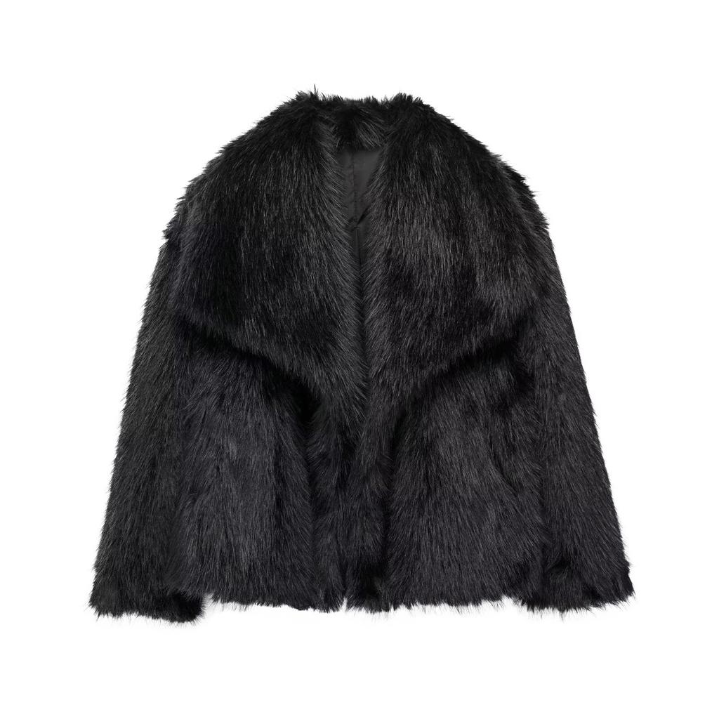 Women Winter Coats Fleece Cropped Jacket Long Sleeve Open Front Cardigan Warm Outerwear Fall Clothes