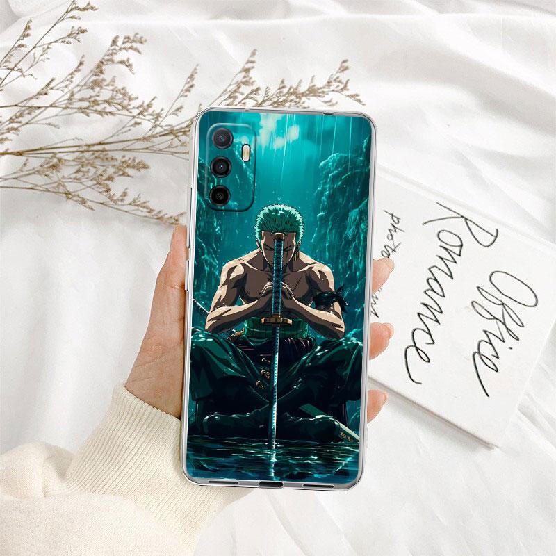 TR33 One Piece Zoro Transparent Phone Case for Motorola Moto G7 G8 G9 G84 G85 G73 G24 G15 Z2 Play Power Plus