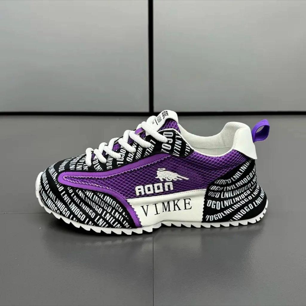 Men's Height-Enhancing Leather Sports Shoes - Breathable, Thick-Soled, Stylish Waffle Dad Sneakers for Summer