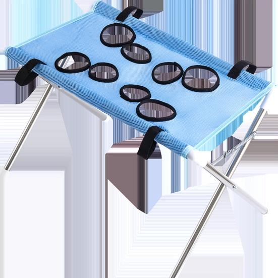Pet Care Sling for Home Grooming Table, Hammock with Foldable Stand, 4-Hole or Restraint Bag 8-Hole, Washing Station Cats, Small Dogs,