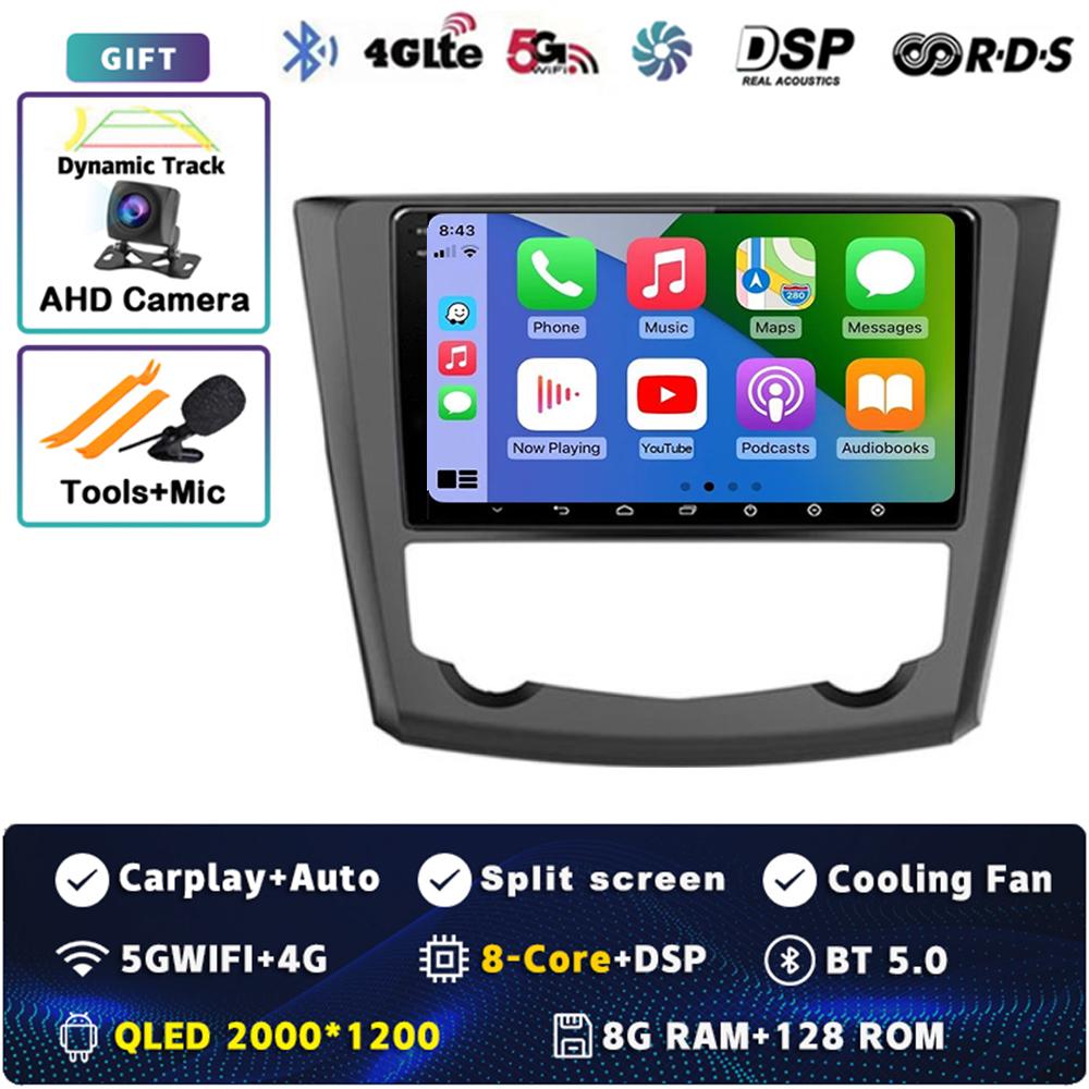 Android 14 Carplay Car Radio For Renault Kadjar 2015 2016 2017 2018 2019 Multimedia Video Player Navigation GPS Stereo 2 Din DVD