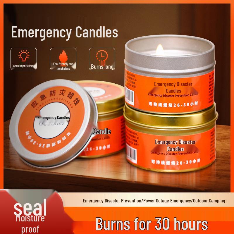 

Бездымные, без запаха, аварийные свечи для выживания: Ветрозащитный, Водонепроницаемый, Огнестойкий для Перебоев Электроэнергии и Стихийных бедствий