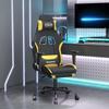 Day and Night - Day and Night Gaming Chair with Black and Yellow Fabric Footrest