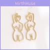 Trendy Geometric Alloy Earrings Modern Plated Design European And American Style