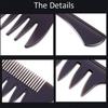 5Pcs Men's Hair Styling Combs and Brush Set - Roller Brush for Adding Volume, Pompadour, Slicked-back, Fauxhawk, Undercut Styling Combs