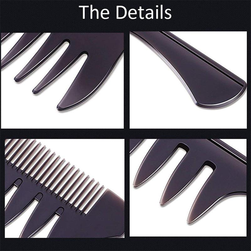 5Pcs Men's Hair Styling Combs and Brush Set - Roller Brush for Adding Volume, Pompadour, Slicked-back, Fauxhawk, Undercut Styling Combs