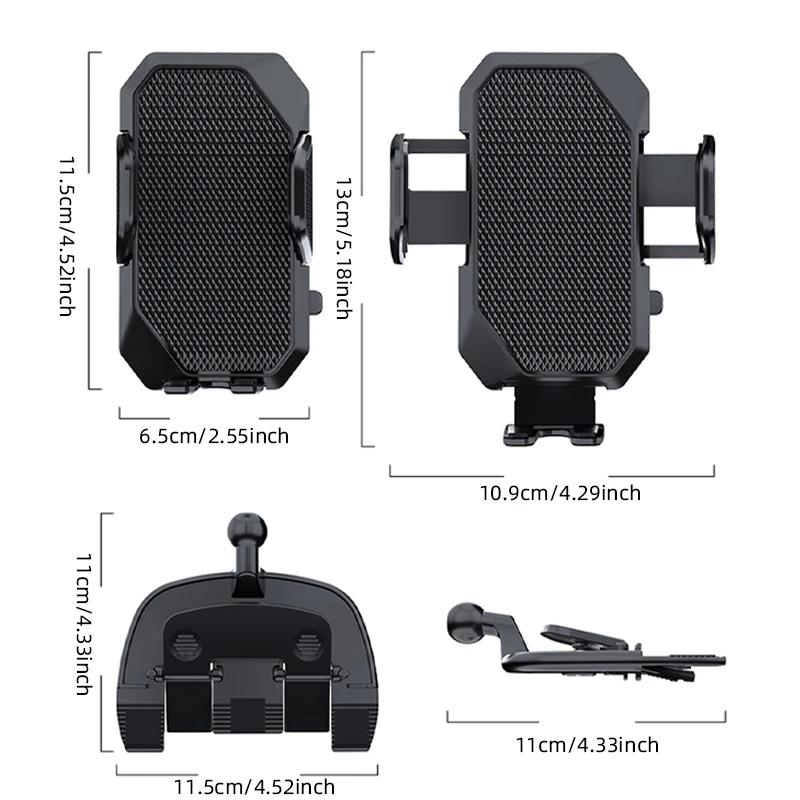 CD Slot Car Phone Holder Gravity Auto Lock Mount 360° Rotation Universal Smartphone GPS Navigation Cradle