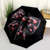 1pc Heart Bow Automatic Open/Close Umbrella Compact Folding Umbrella, All-Season Portable Umbrella for Women/Men F1124331