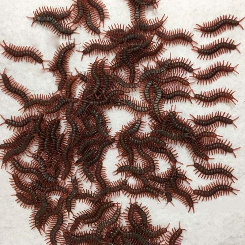 

10 PCS Funny Tricky Brains Toys Bar Simulation Centipede & Haunted House Decor