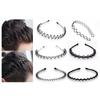 6Pcs Hair Band Metal Fashionable Practical Wavy Hair Hoop for Sports Make Up Go Out