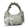 Dumpling Shape Pu Clutch Bag With Zipper Closure And Chain For Casual Day Out