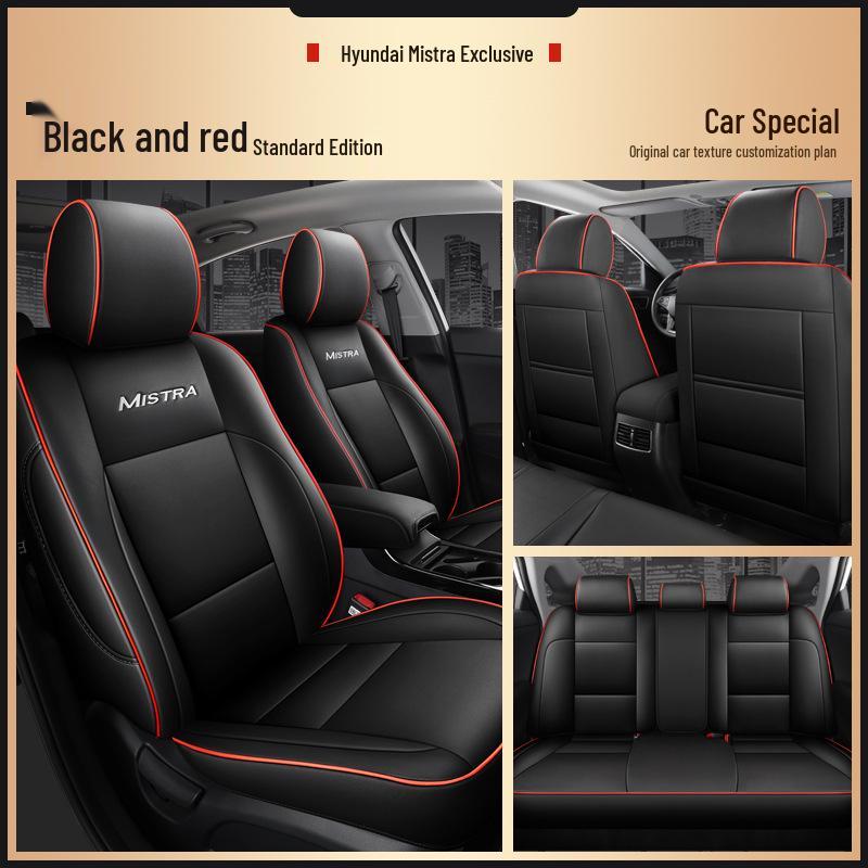 Hyundai Mistra 5-Seat Full Coverage Universal Leather Car Seat Covers, All-Season & Wear-Resistant