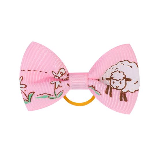 Pet Small Hair Bows with Rubber Bands Handmade Hair Bowknot Pet Accessories for Dog Puppy And Cat Grooming Supplies